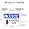 Signmission Nitrogen Gas OSHA Notice Sign, Plastic, 18in W x 12in L, 2PK OS-2PACK-NS-P-1218-L-14338 - alternate 7